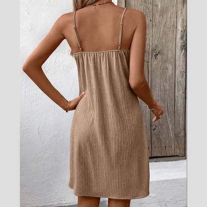 Robe à bretelles unie personnalisée pour femmes