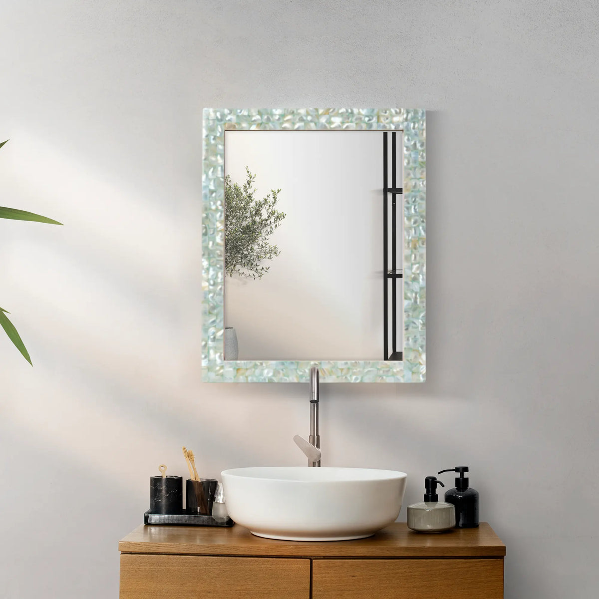 Mother of Pearl Green Wall Mirror | 16x20 | Made to Order