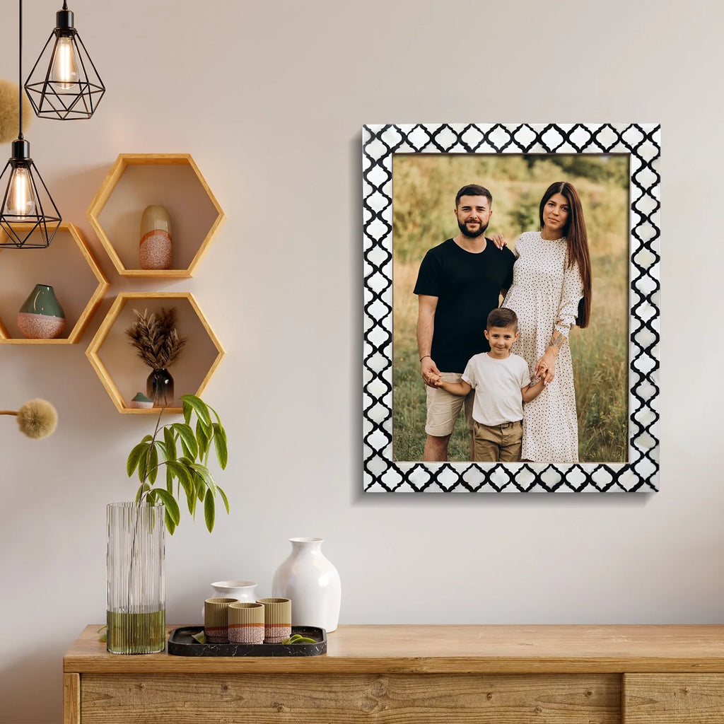 Moroccan Black Bone Inlay Poster Frame | Multiple Sizes