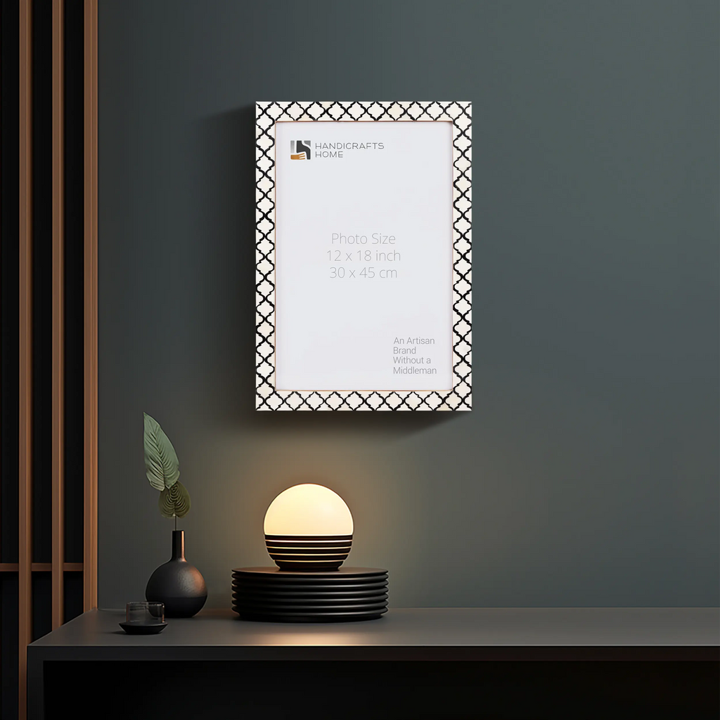 Moroccan Black Bone Inlay Poster Frame | Multiple Sizes