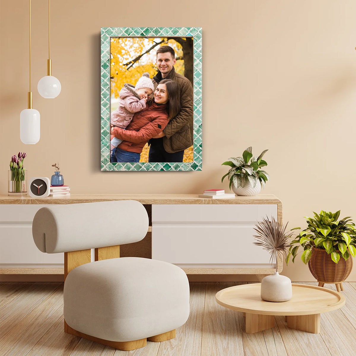 Moroccan Green Bone Inlay Poster Frame | Multiple Sizes