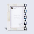 Indigo Mosaic Blue & White Bone Inlay Picture Frame | 4x6 & 5x7