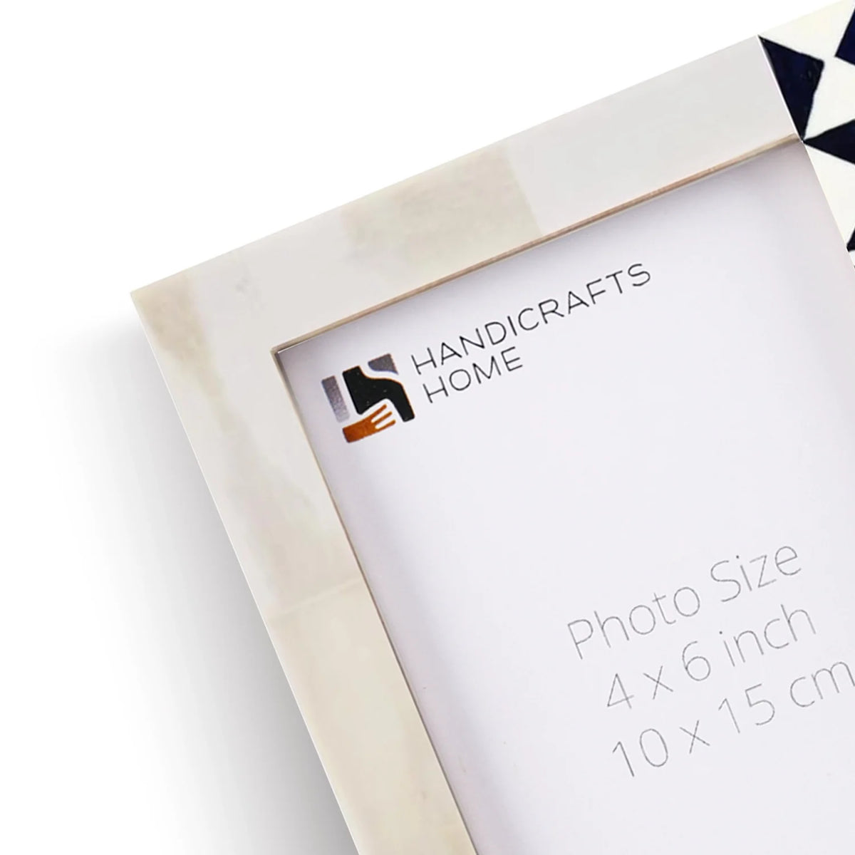 Indigo Mosaic Blue & White Bone Inlay Picture Frame | 4x6 & 5x7