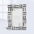 Grey Bone Inlay Grid Block Picture Frame | 4x6 & 5x7