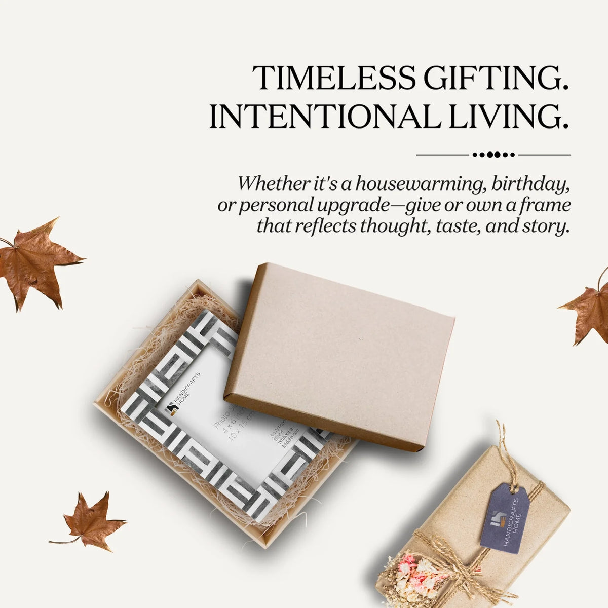 Grey Bone Inlay Grid Block Picture Frame | 4x6 & 5x7
