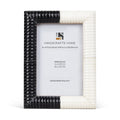 Black & White Carved Ridge Resin Picture Frame | 4x6 & 5x7
