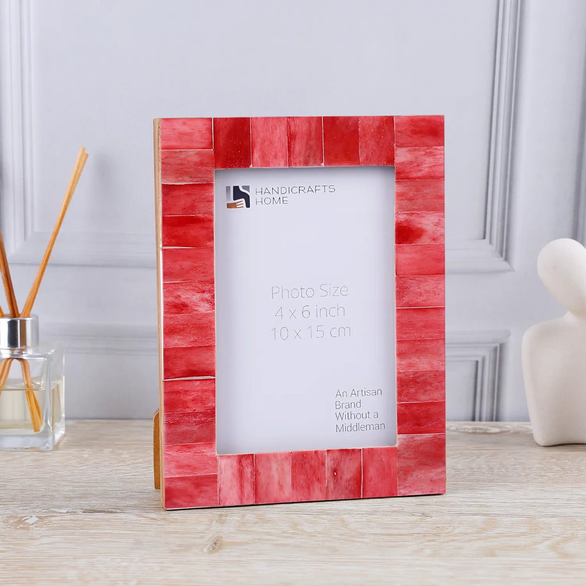 Classic Pattern Bone Inlay Picture Frame | 4x6 | 4 Colors