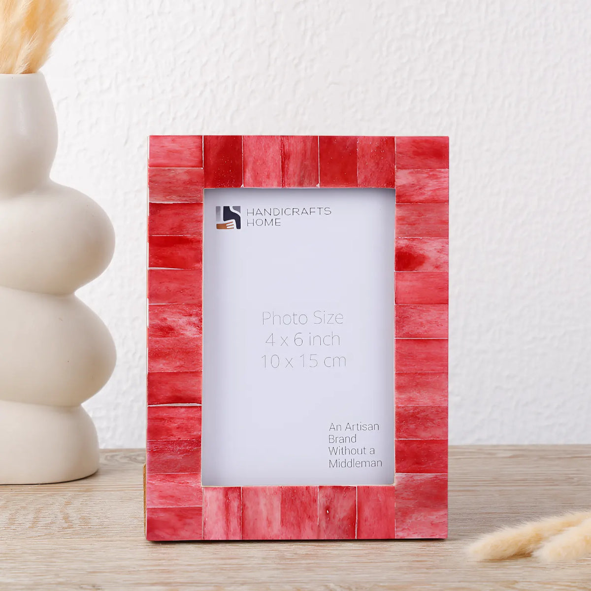 Classic Pattern Bone Inlay Picture Frame | 4x6 | 4 Colors