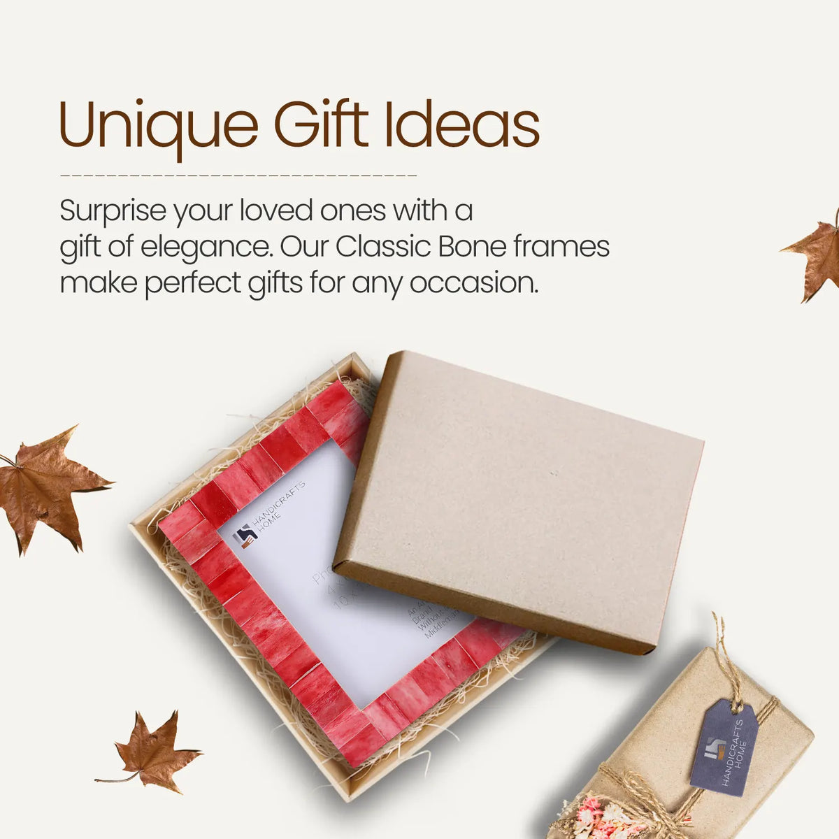 Classic Pattern Bone Inlay Picture Frame | 4x6 | 4 Colors