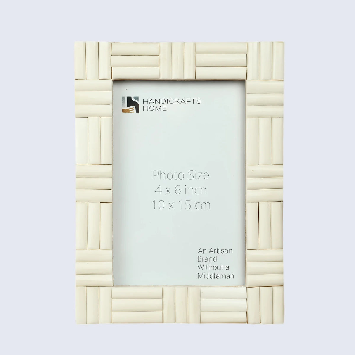 Brick Pattern White Bone Inlay Picture Frame | 4x6 & 5x7