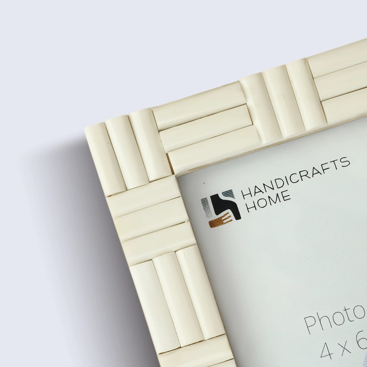 Brick Pattern White Bone Inlay Picture Frame | 4x6 & 5x7