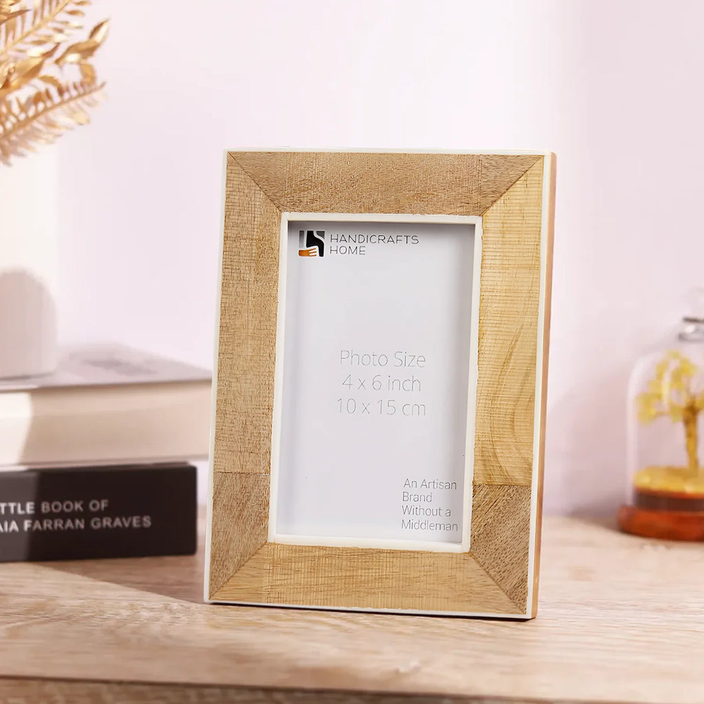 Natural Wood & Resin Inlay Picture Frame | 4x6 & 5x7