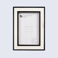 Black & White Layered Border Resin Inlay Picture Frame | 4x6 & 5x7