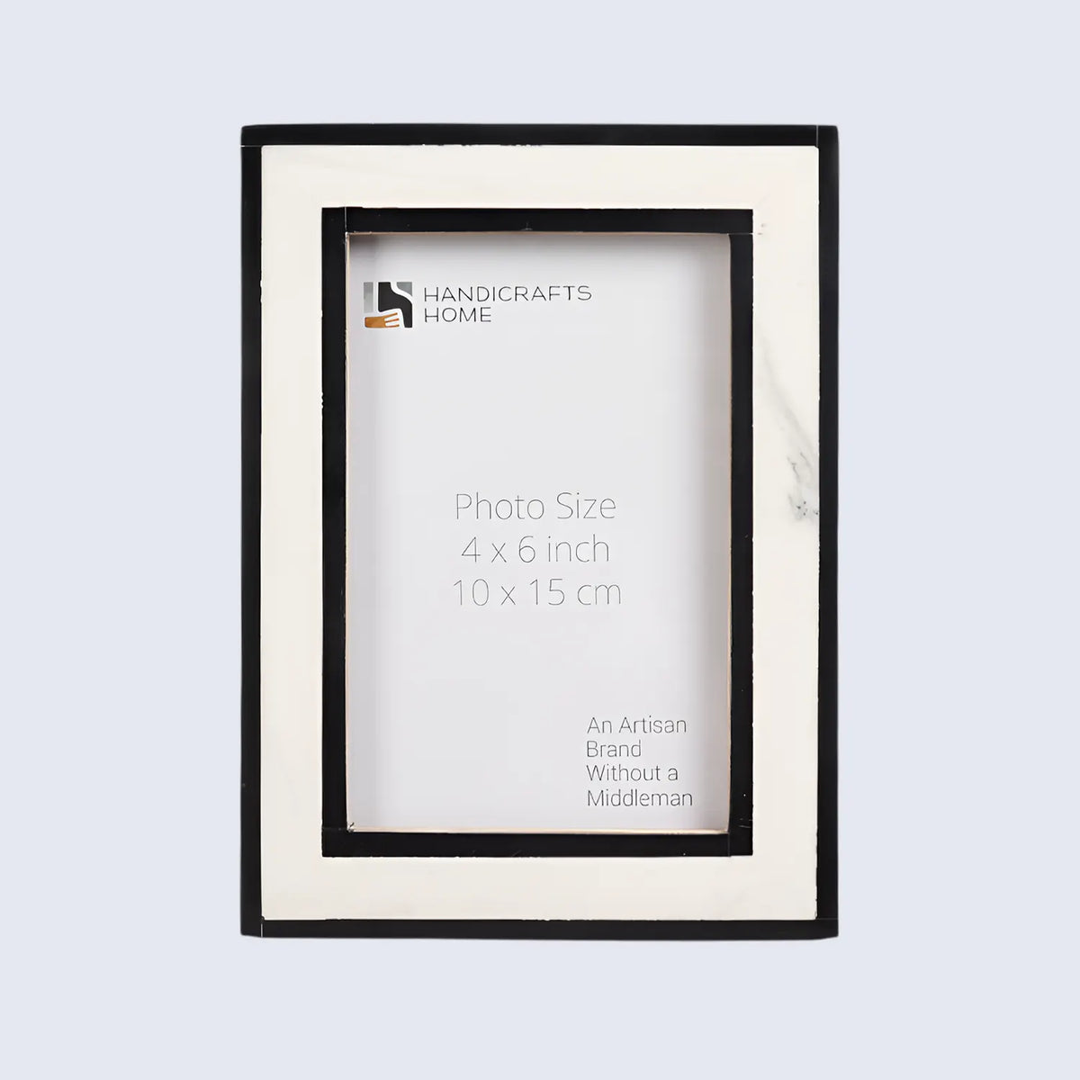 Black & White Layered Border Resin Inlay Picture Frame | 4x6 & 5x7
