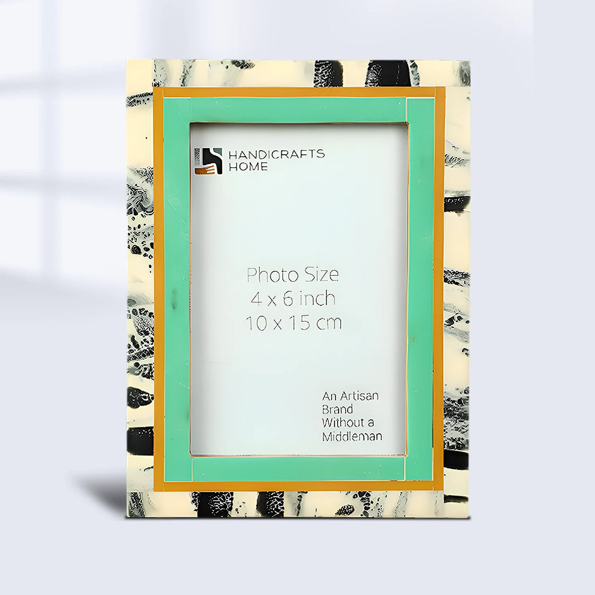 Abstract Ink Green Resin Inlay Picture Frame | 4x6 & 5x7