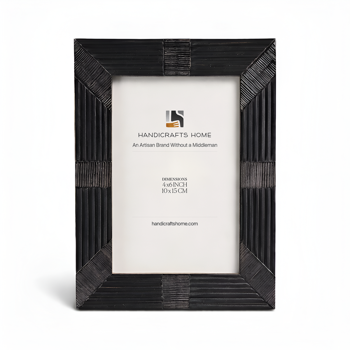 Shagrin Black Horn Inlay Picture Frame | 4x6 & 5x7