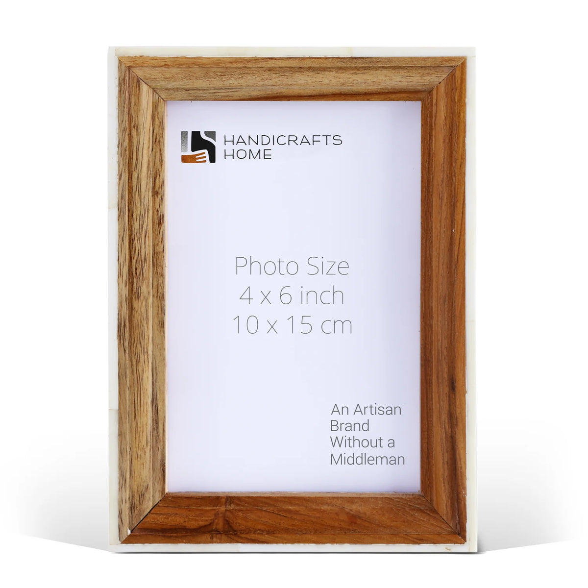 Fairground Exhibit Bone Inlay & Wood Picture Frame | 4x6 & 5x7