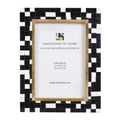 Halo Mosaic Black & White Resin Inlay Picture Frame | 4x6