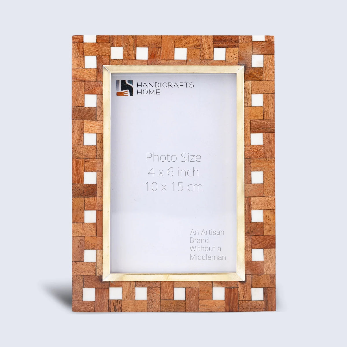 Halo Parquet Wood Inlay Picture Frame | 4x6, 5x7 & 8x10