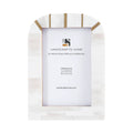 Palace Vista White Bone Inlay & Brass Picture Frame | 4x6