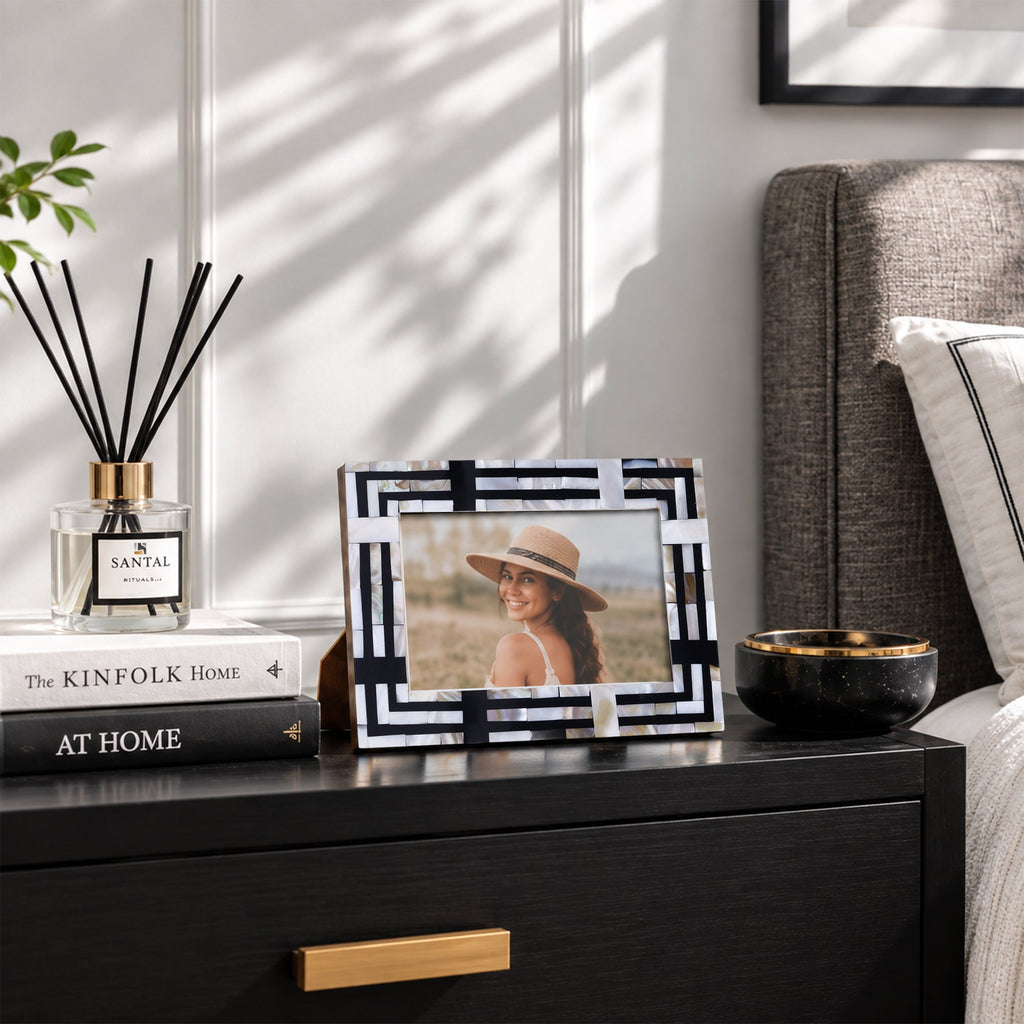 Pearlescent Picture Frames | Black & Shell | 4x6 5x7 8x10