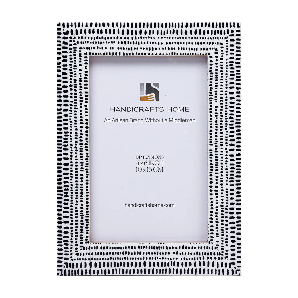 Rhythm Particle Picture Frame B&W Resin Inlay 4x6 5x7 8x10