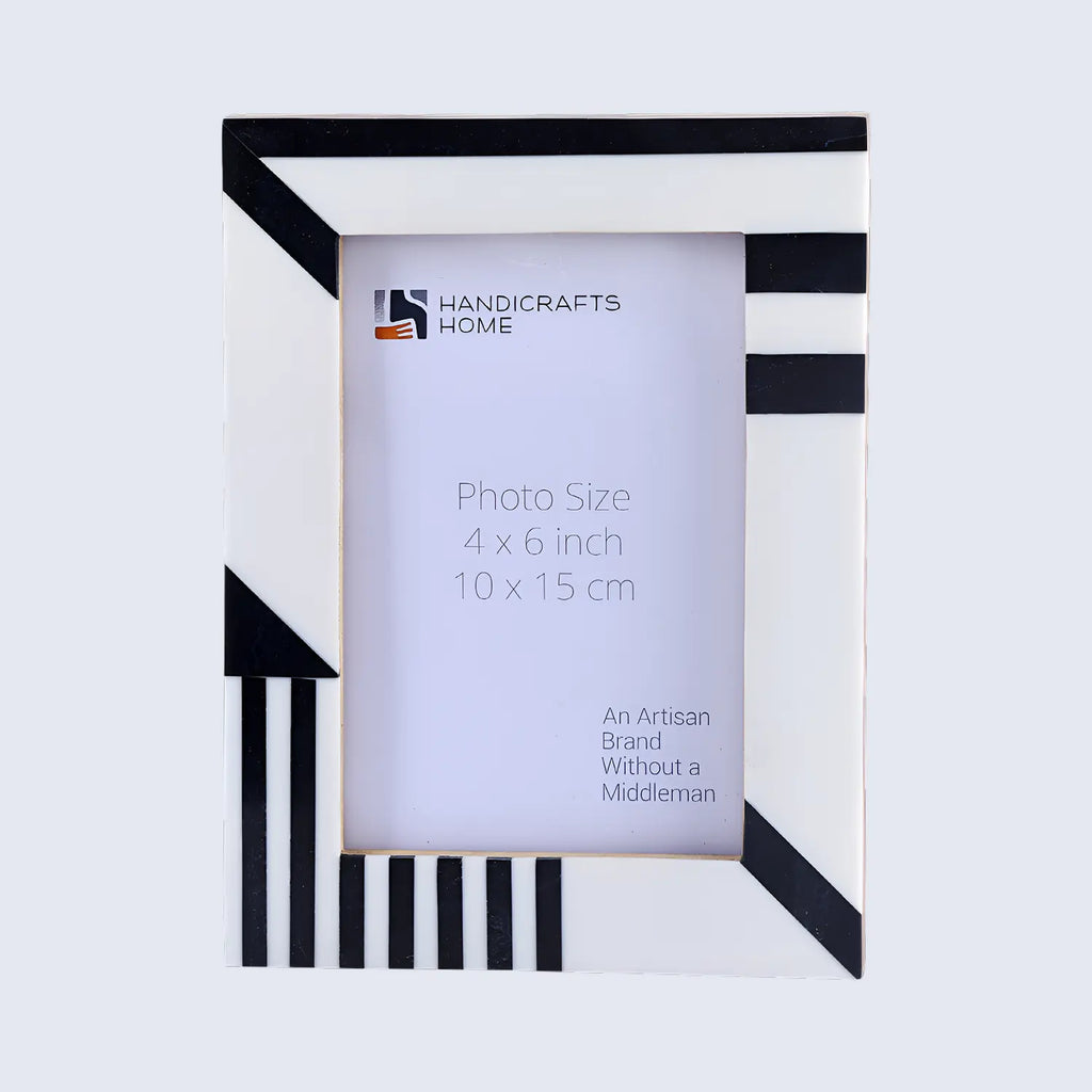 Silhouette Black & White Resin Picture Frame | 4x6 & 5x7