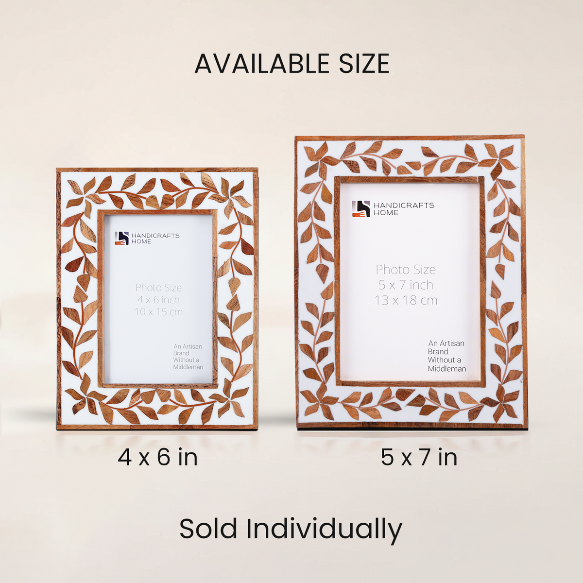 Alhambra Botanical Wood & Resin Picture Frame | 4x6 & 5x7