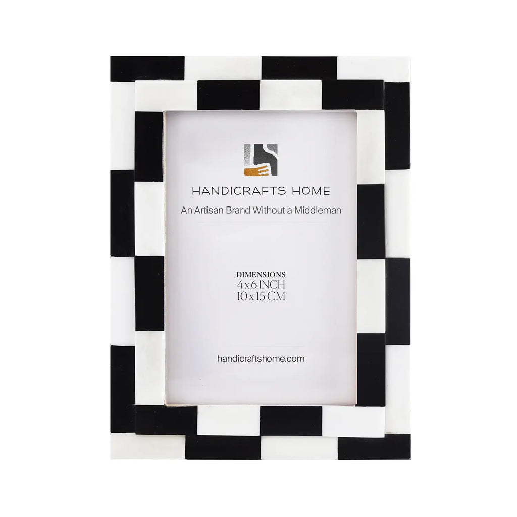 Silhouette Shuffled Multi-Color Bone Inlay Picture Frame | 4x6 & 5x7