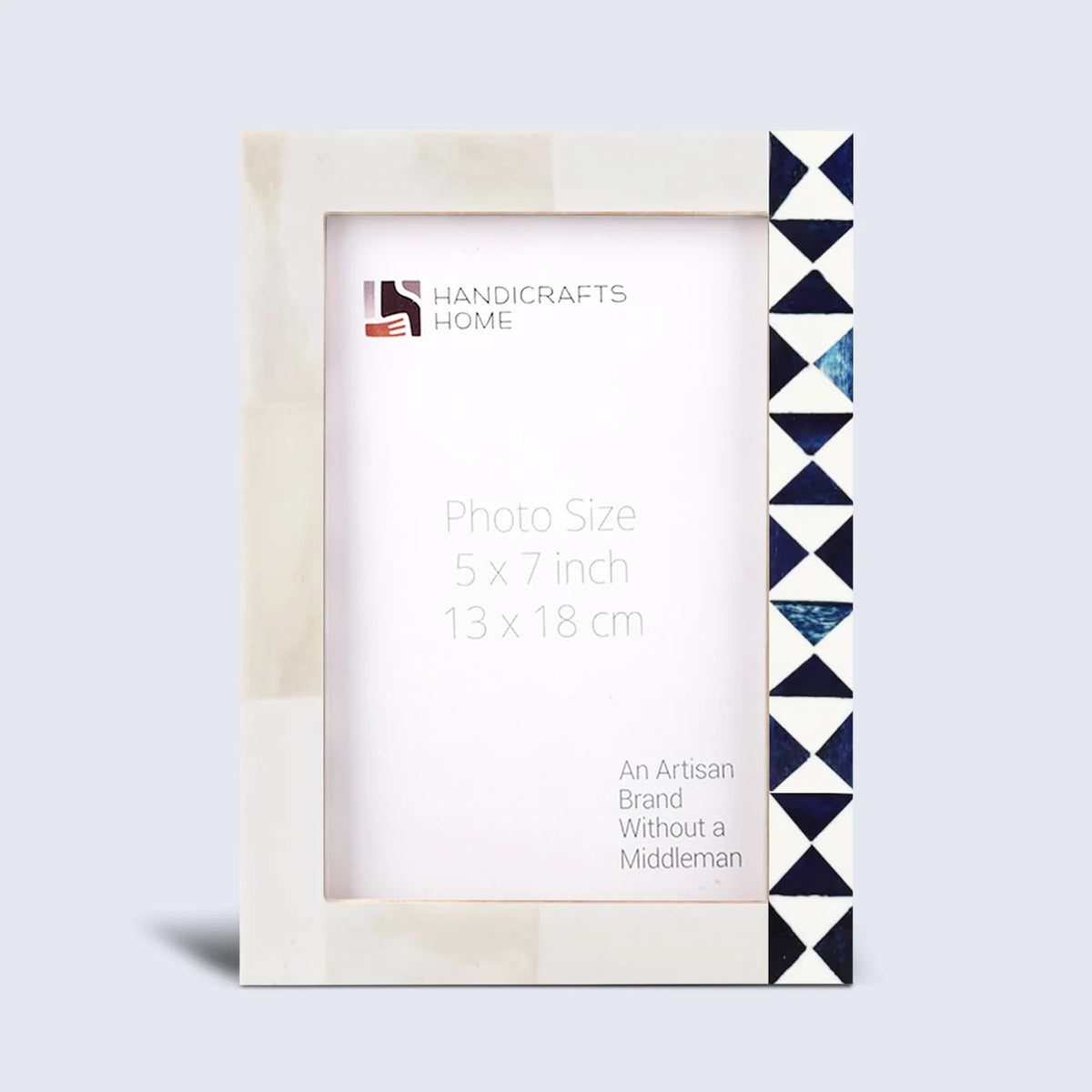 Indigo Mosaic Blue & White Bone Inlay Picture Frame | 4x6 & 5x7