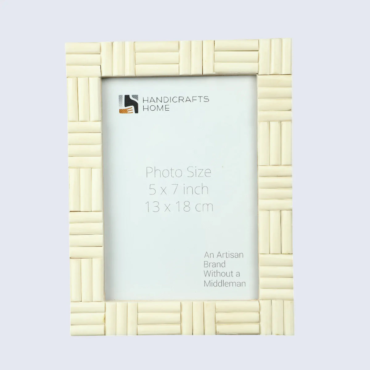 Brick Pattern White Bone Inlay Picture Frame | 4x6 & 5x7