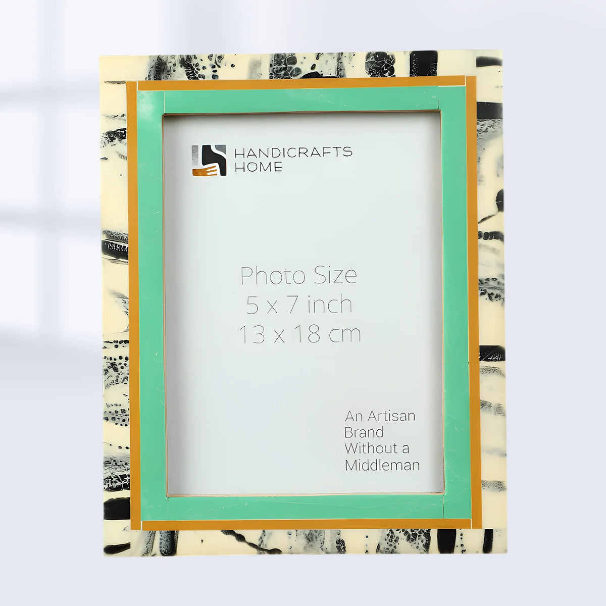Abstract Ink Green Resin Inlay Picture Frame | 4x6 & 5x7