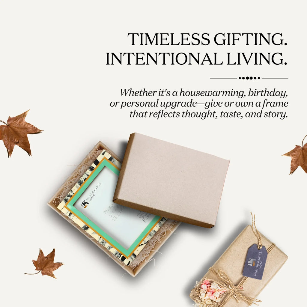 Abstract Ink Green Resin Inlay Picture Frame | 4x6 & 5x7
