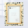 Abstract Ink Ivory Resin Inlay Picture Frame | 4x6 & 5x7