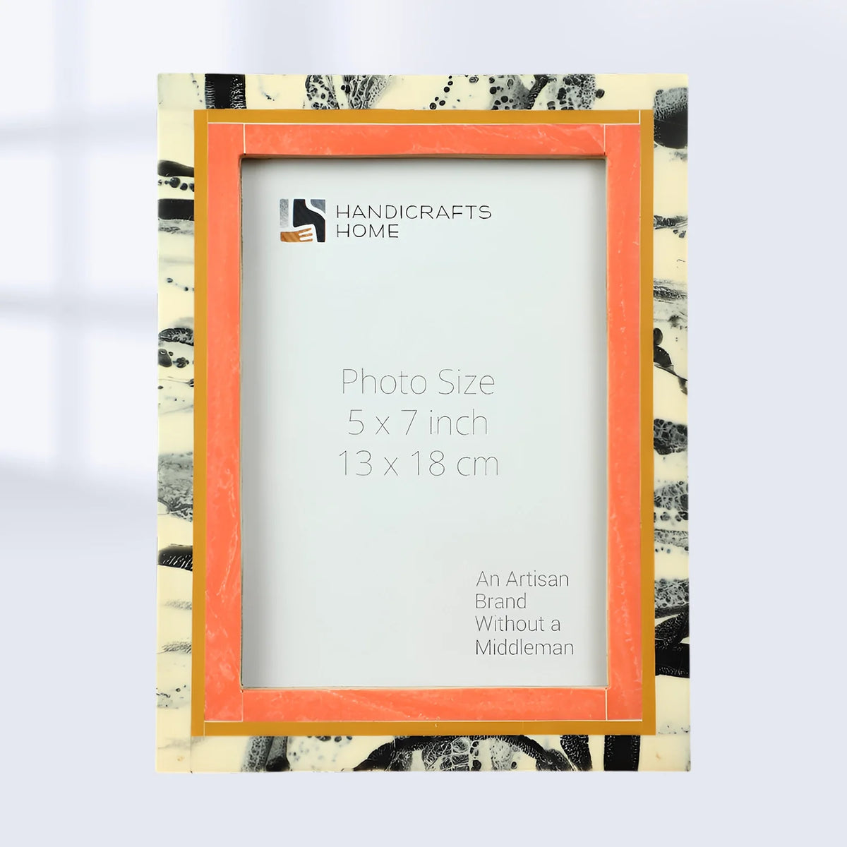 Abstract Ink Peach Resin Inlay Picture Frame | 4x6 & 5x7