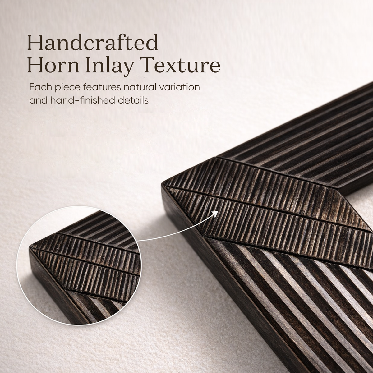 Shagrin Black Horn Inlay Picture Frame | 4x6 & 5x7