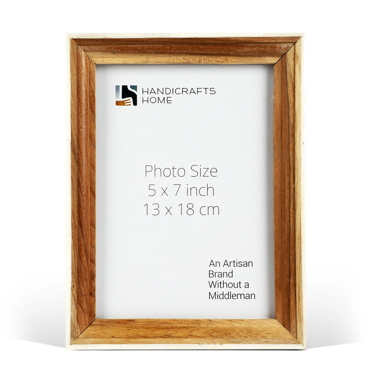 Fairground Exhibit Bone Inlay & Wood Picture Frame | 4x6 & 5x7