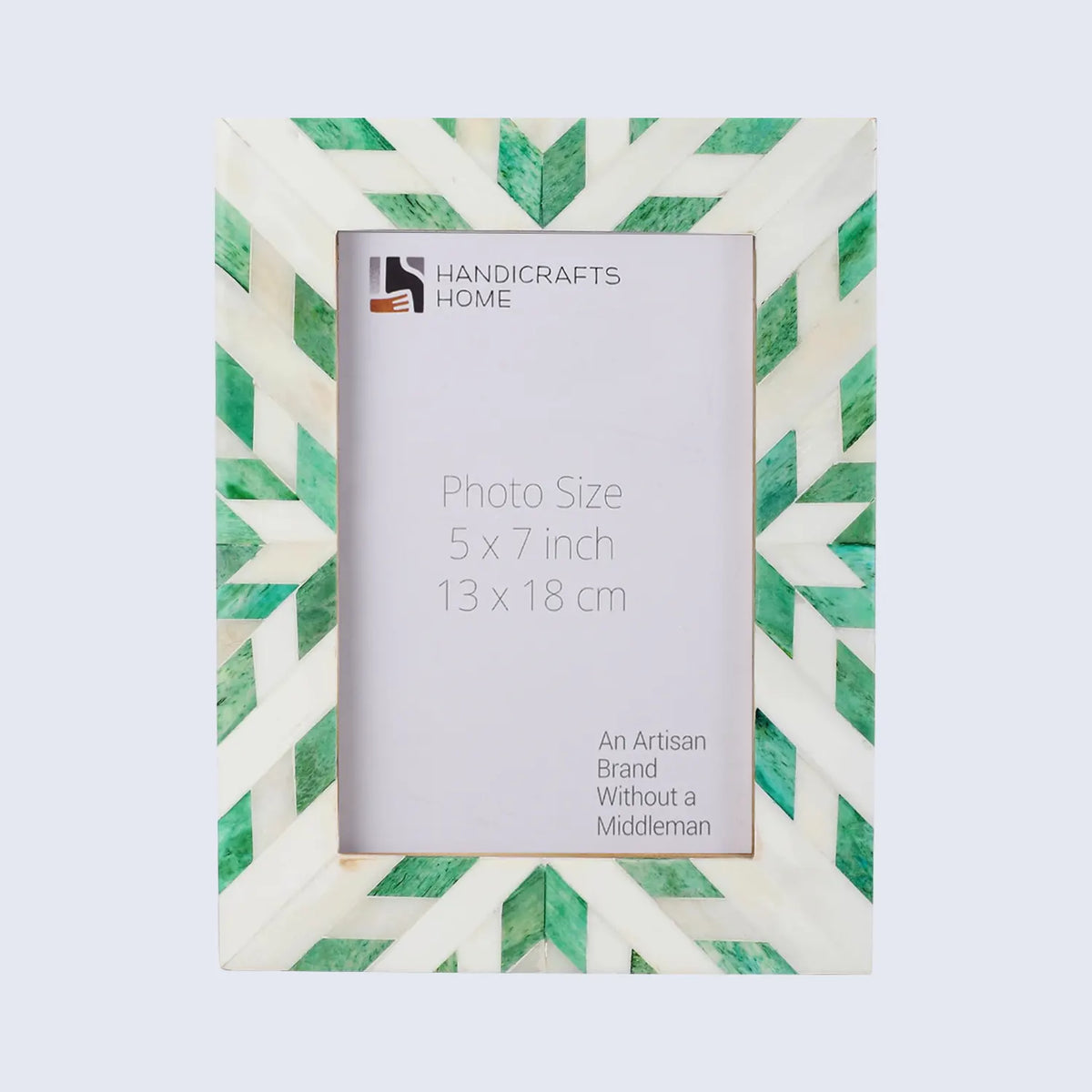 Hypno Nature Green & White Bone Inlay Picture Frame | 4x6, 5x7 & 8x10
