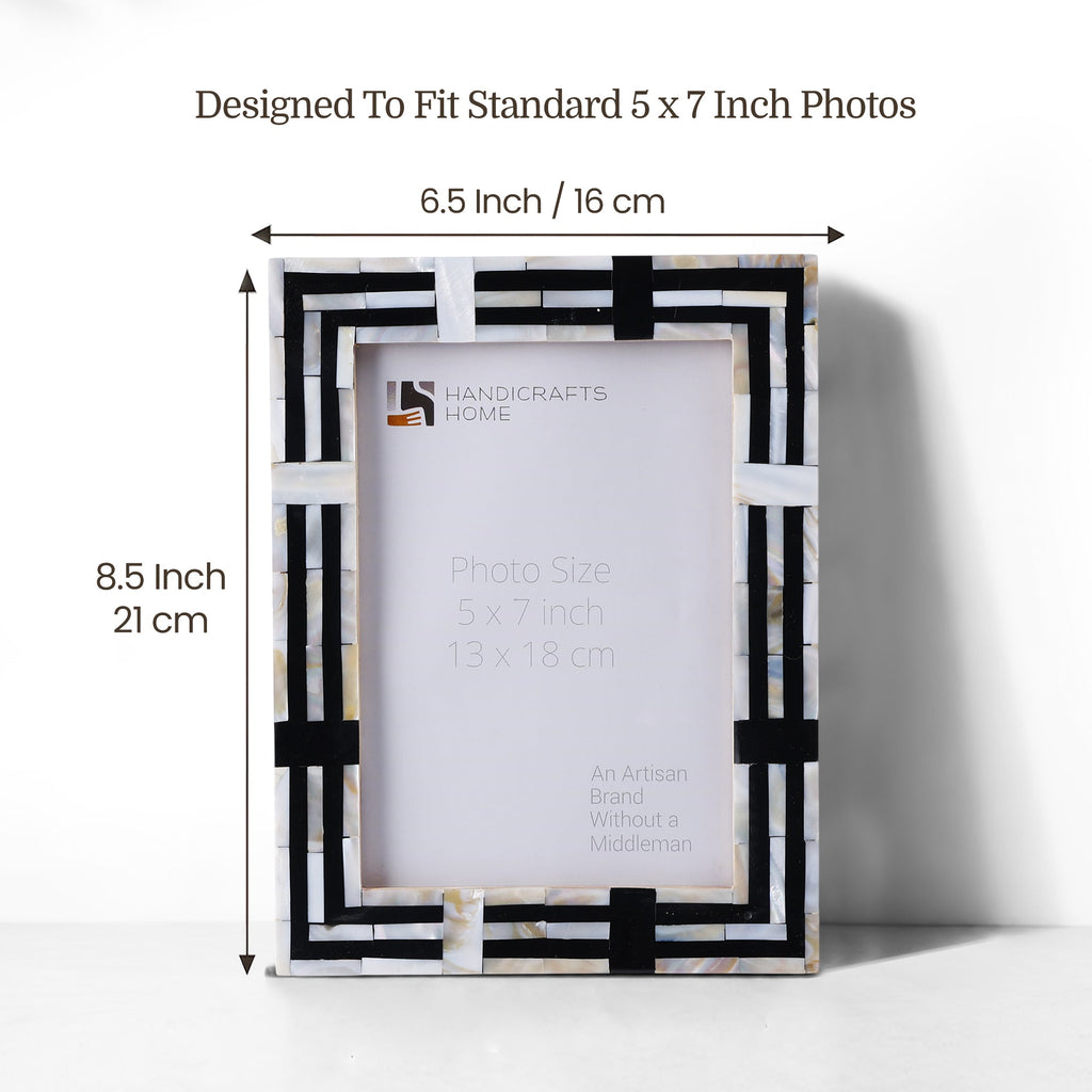 Pearlescent Picture Frames | Black & Shell | 4x6 5x7 8x10