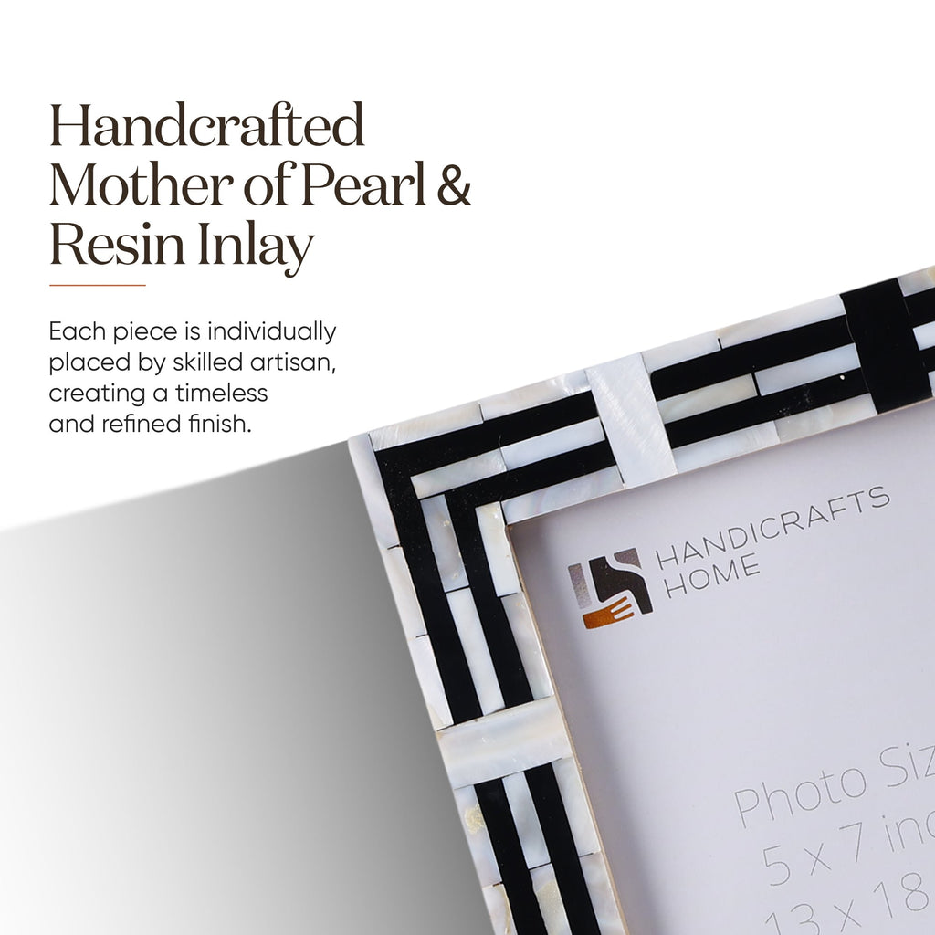 Pearlescent Picture Frames | Black & Shell | 4x6 5x7 8x10