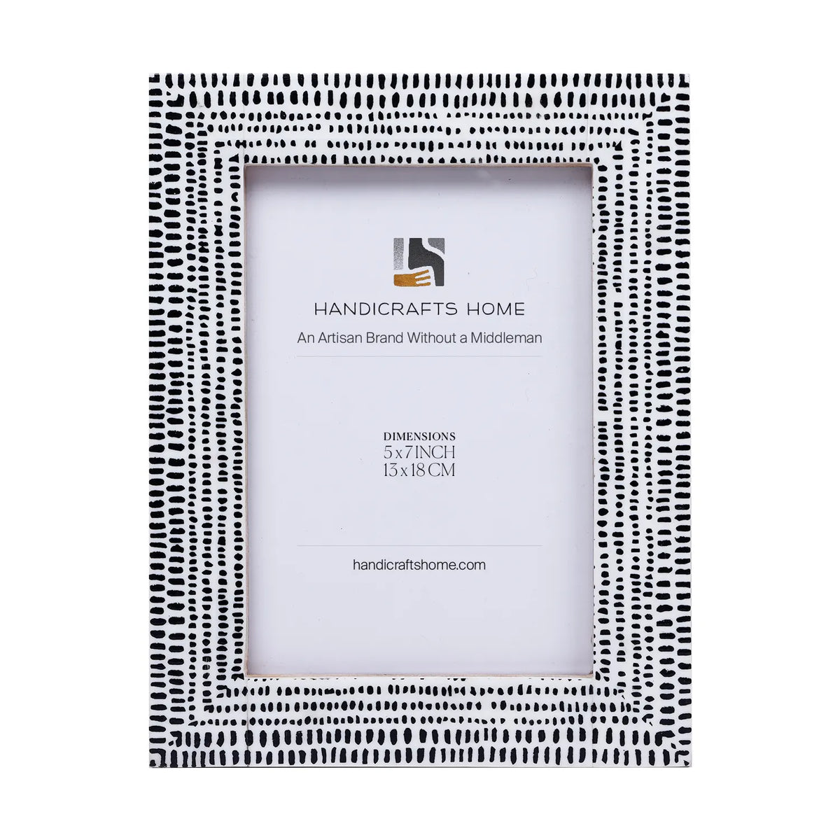 Rhythm Particle Picture Frame B&W Resin Inlay 4x6 5x7 8x10