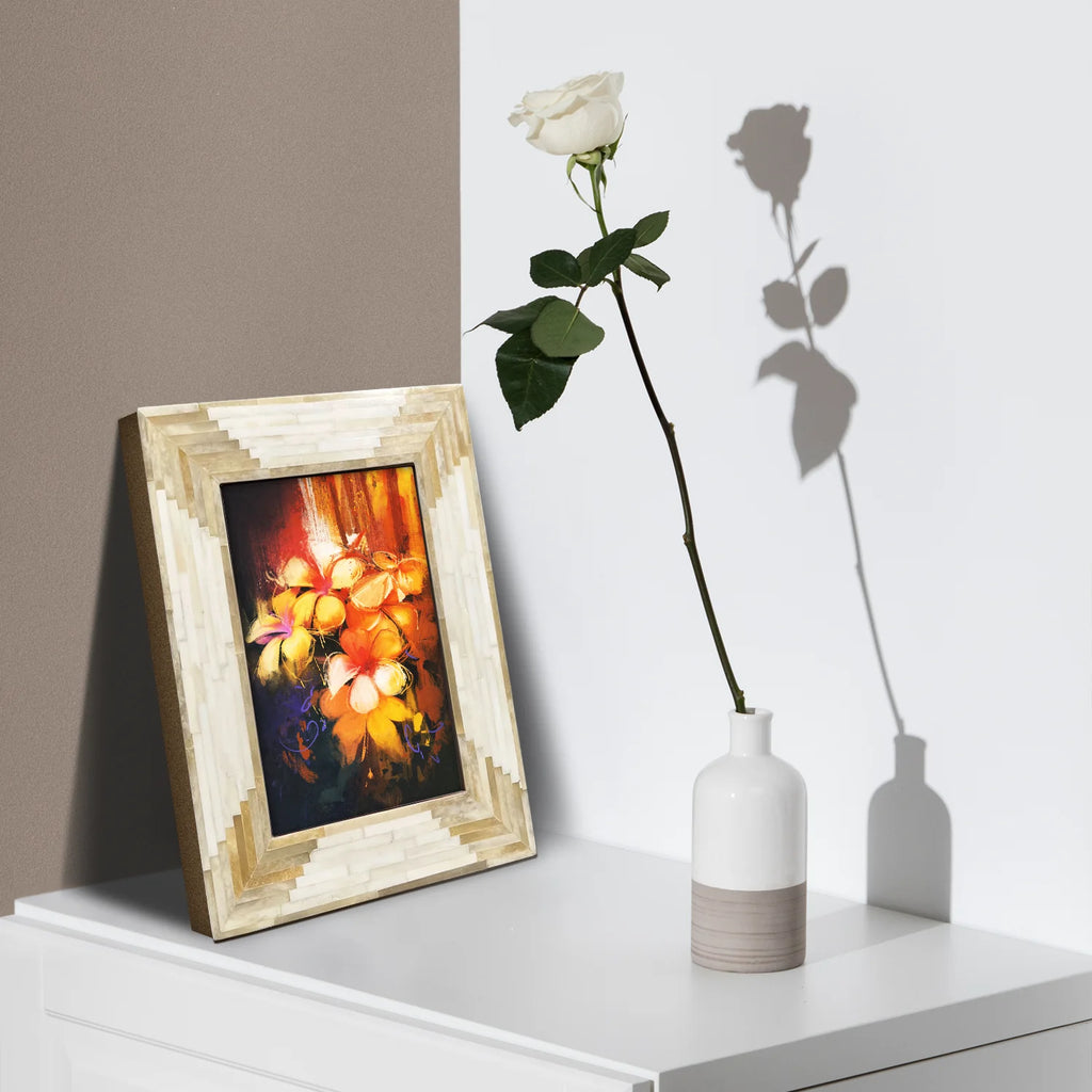 Apache Harvest White Bone Inlay Picture Frame | 4x6, 5x7 & 8x10