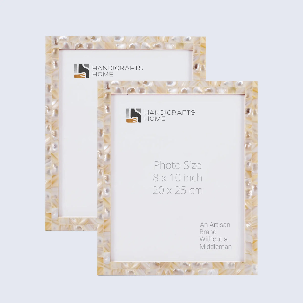 Mother of Pearl White Picture Frames | Pack of 2 | 3 Sizes