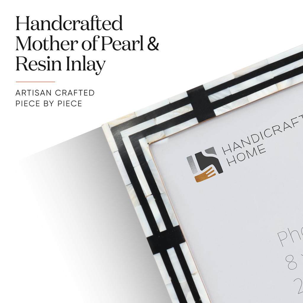 Pearlescent Picture Frames | Black & Shell | 4x6 5x7 8x10