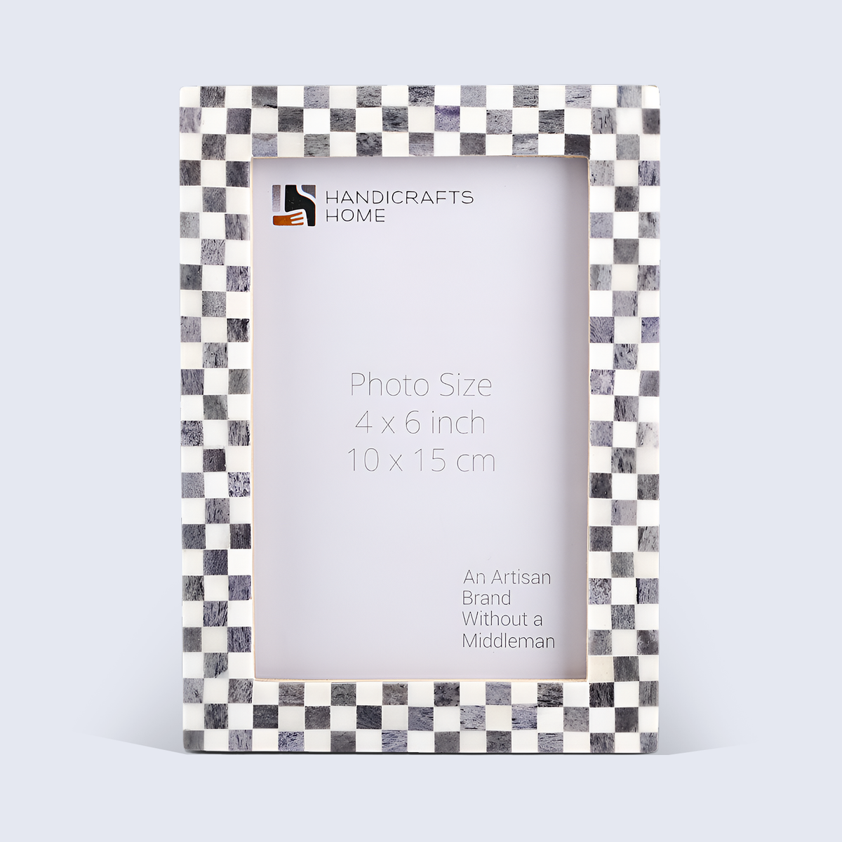 Checkered bone inlay picture frame, 4x6, 5x7 and 8x10