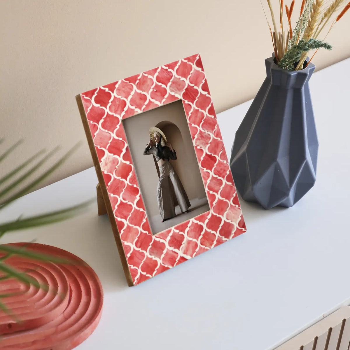 Moroccan Bone & Resin Inlay Picture Frame | Multiple Colors & Sizes