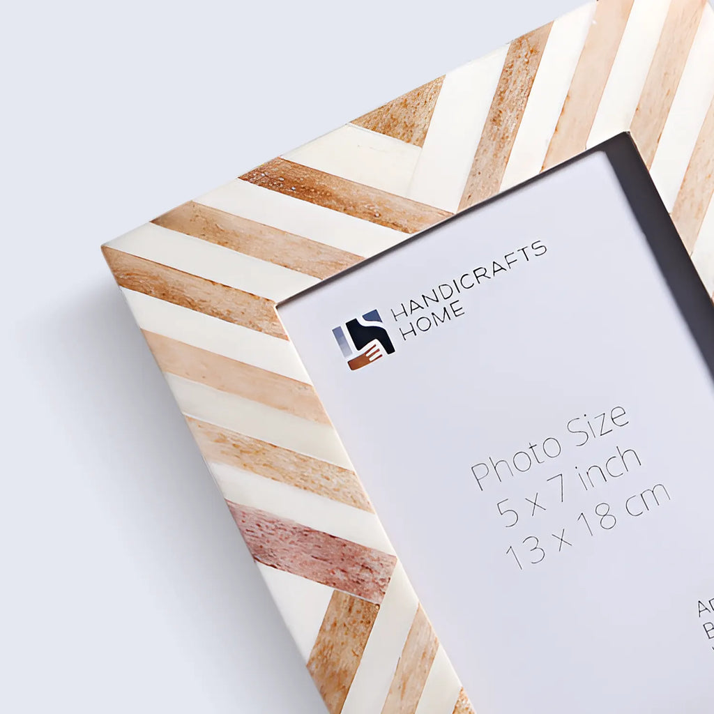 Chevron Brown Handmade Picture Frame | 4x6 & 5x7