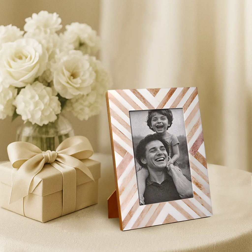 Chevron Brown Handmade Picture Frame | 4x6 & 5x7