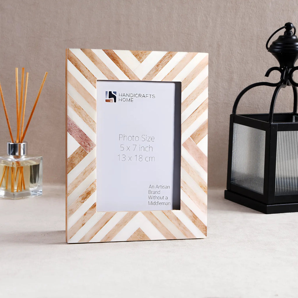 Chevron Brown Handmade Picture Frame | 4x6 & 5x7