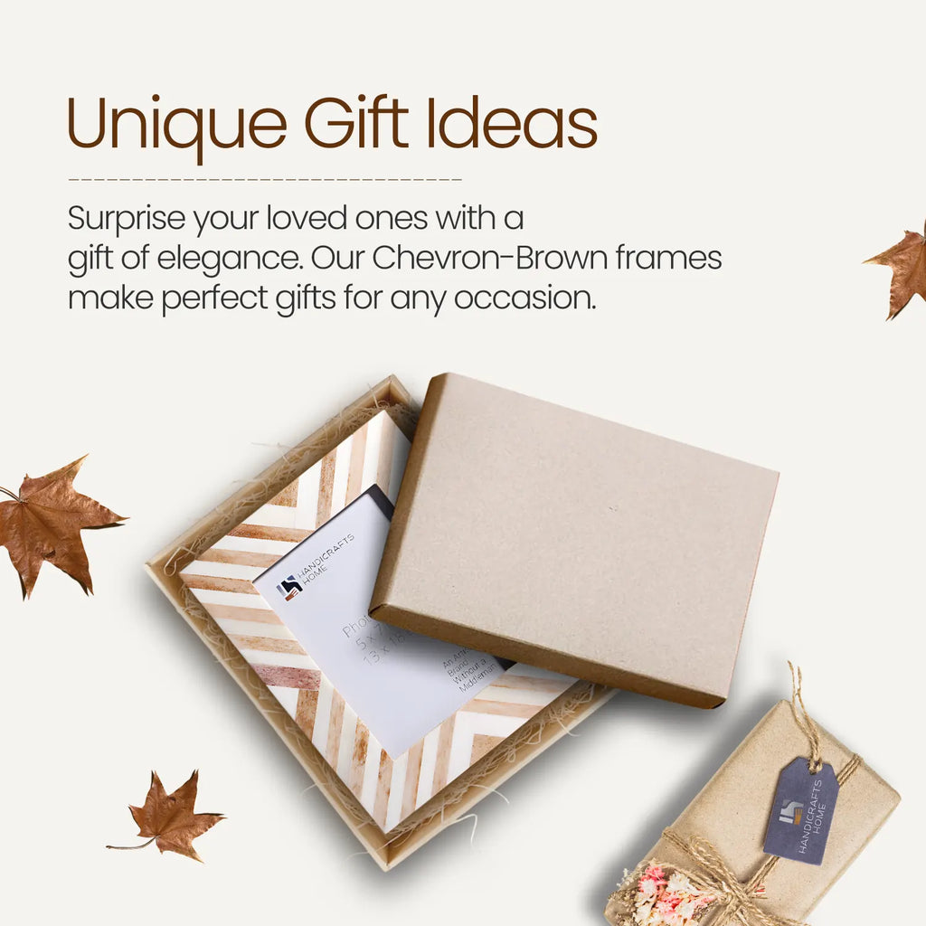 Chevron Brown Handmade Picture Frame | 4x6 & 5x7